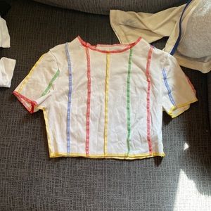 multi color crop top